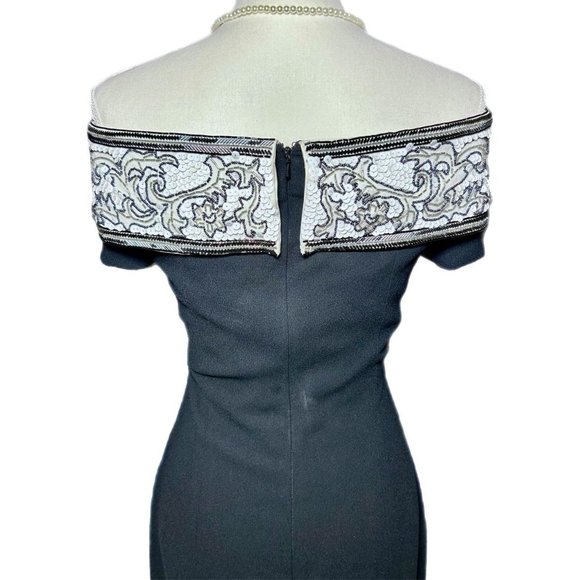 NEW/Never Worn Vintage Cache Classic Hollywood Off-The-Shoulder Gown - Picture 5 of 8